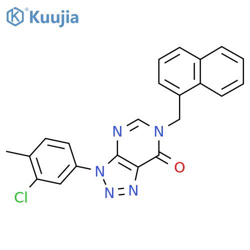 3-(3-chloro-4-methylphenyl)-6-(naphthalen-1-yl)methyl-3H,6H,7H-1,2,3triazolo4,5-dpyrimidin-7-one structure
