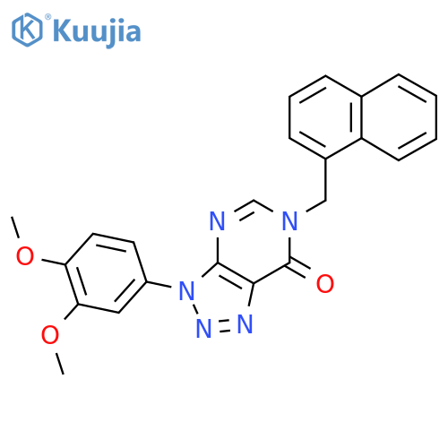 3-(3,4-dimethoxyphenyl)-6-(naphthalen-1-yl)methyl-3H,6H,7H-1,2,3triazolo4,5-dpyrimidin-7-one structure