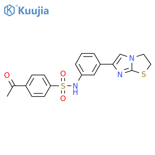 4-acetyl-N-(3-{2H,3H-imidazo2,1-b1,3thiazol-6-yl}phenyl)benzene-1-sulfonamide structure