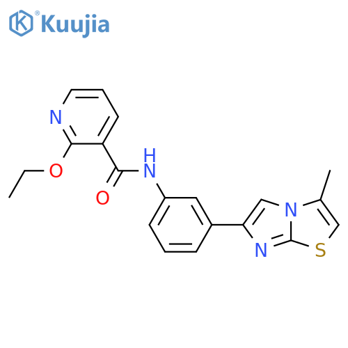2-ethoxy-N-(3-{3-methylimidazo2,1-b1,3thiazol-6-yl}phenyl)pyridine-3-carboxamide structure