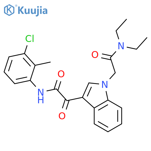 2-(3-{(3-chloro-2-methylphenyl)carbamoylcarbonyl}-1H-indol-1-yl)-N,N-diethylacetamide structure