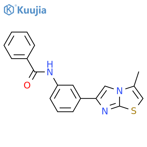 N-(3-{3-methylimidazo2,1-b1,3thiazol-6-yl}phenyl)benzamide structure