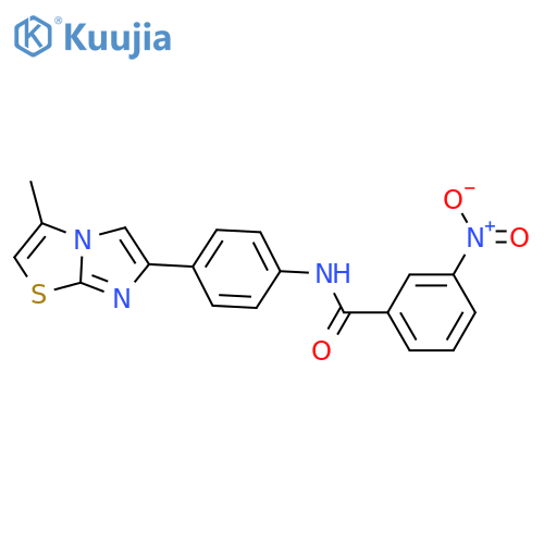 N-(4-{3-methylimidazo2,1-b1,3thiazol-6-yl}phenyl)-3-nitrobenzamide structure