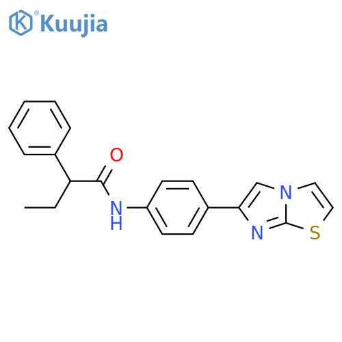 N-(4-{imidazo2,1-b1,3thiazol-6-yl}phenyl)-2-phenylbutanamide structure
