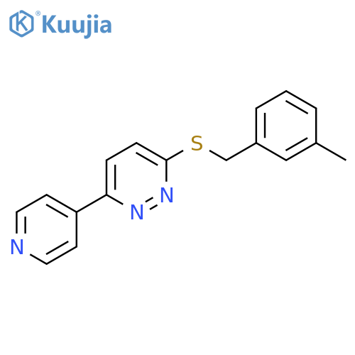 3-{(3-methylphenyl)methylsulfanyl}-6-(pyridin-4-yl)pyridazine structure
