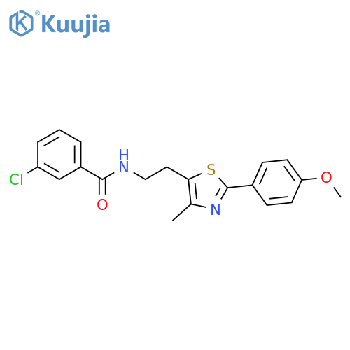3-chloro-N-{2-2-(4-methoxyphenyl)-4-methyl-1,3-thiazol-5-ylethyl}benzamide structure
