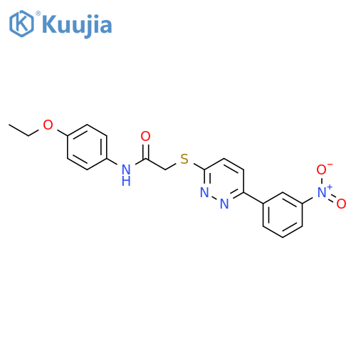 N-(4-ethoxyphenyl)-2-{6-(3-nitrophenyl)pyridazin-3-ylsulfanyl}acetamide structure