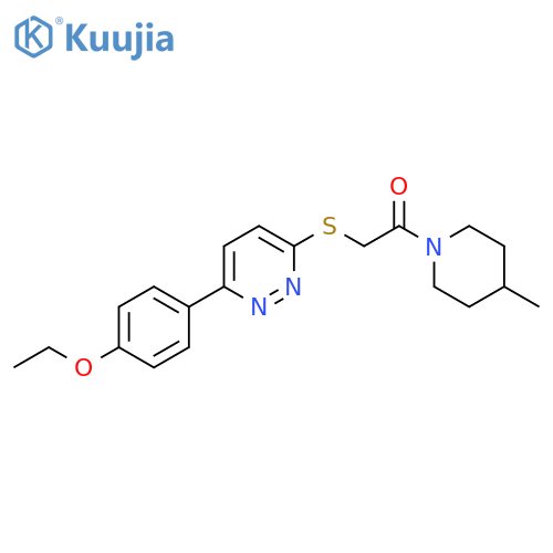 2-{6-(4-ethoxyphenyl)pyridazin-3-ylsulfanyl}-1-(4-methylpiperidin-1-yl)ethan-1-one structure