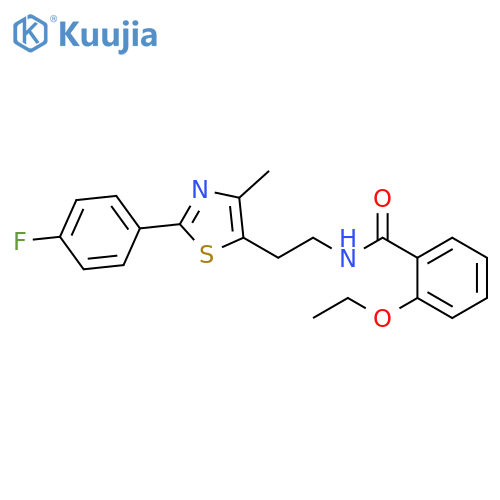 2-ethoxy-N-{2-2-(4-fluorophenyl)-4-methyl-1,3-thiazol-5-ylethyl}benzamide structure
