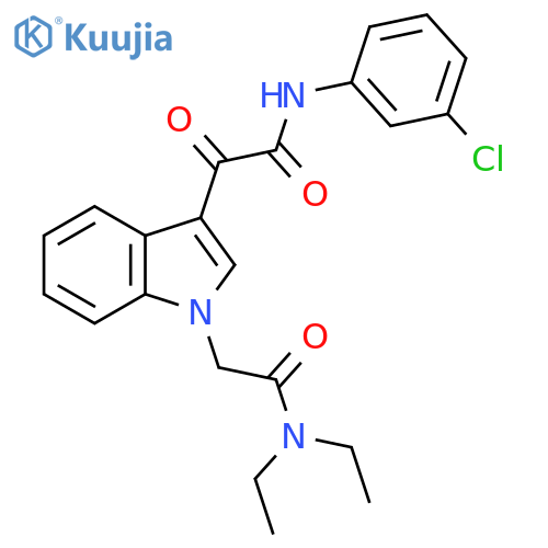 2-(3-{(3-chlorophenyl)carbamoylcarbonyl}-1H-indol-1-yl)-N,N-diethylacetamide structure