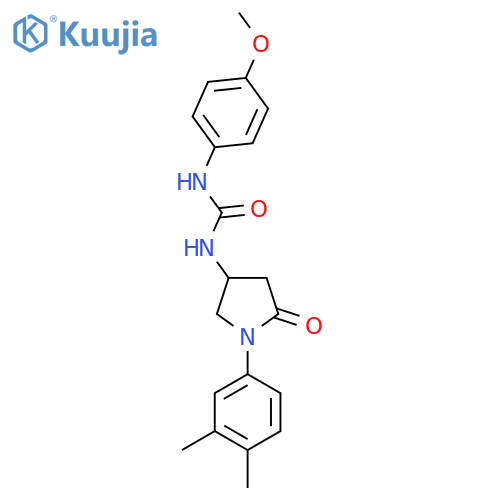 3-1-(3,4-dimethylphenyl)-5-oxopyrrolidin-3-yl-1-(4-methoxyphenyl)urea structure
