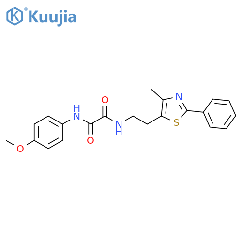 N'-(4-methoxyphenyl)-N-2-(4-methyl-2-phenyl-1,3-thiazol-5-yl)ethylethanediamide structure
