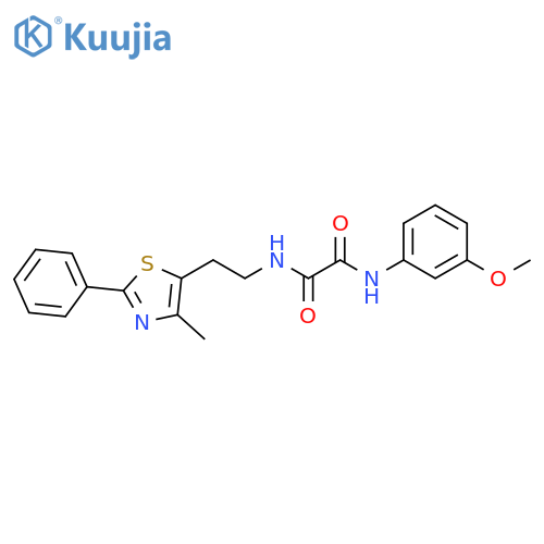 N'-(3-methoxyphenyl)-N-2-(4-methyl-2-phenyl-1,3-thiazol-5-yl)ethylethanediamide structure