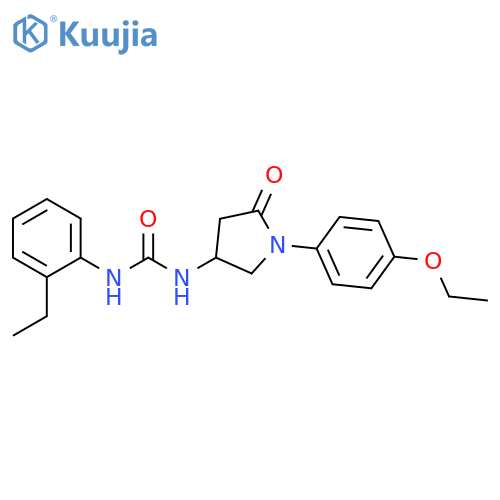 3-1-(4-ethoxyphenyl)-5-oxopyrrolidin-3-yl-1-(2-ethylphenyl)urea structure