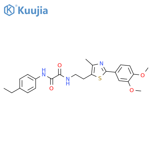 N-{2-2-(3,4-dimethoxyphenyl)-4-methyl-1,3-thiazol-5-ylethyl}-N'-(4-ethylphenyl)ethanediamide structure
