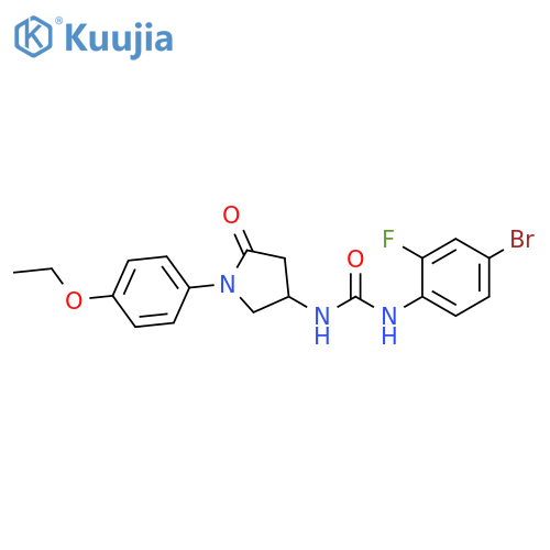 1-(4-bromo-2-fluorophenyl)-3-1-(4-ethoxyphenyl)-5-oxopyrrolidin-3-ylurea structure