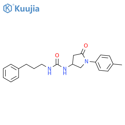 3-1-(4-methylphenyl)-5-oxopyrrolidin-3-yl-1-(3-phenylpropyl)urea structure