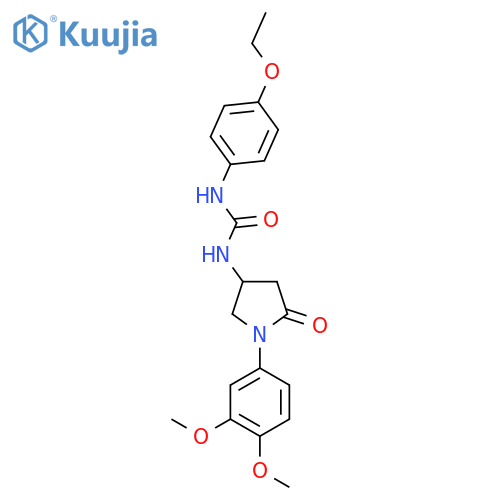 1-(1-(3,4-Dimethoxyphenyl)-5-oxopyrrolidin-3-yl)-3-(4-ethoxyphenyl)urea structure