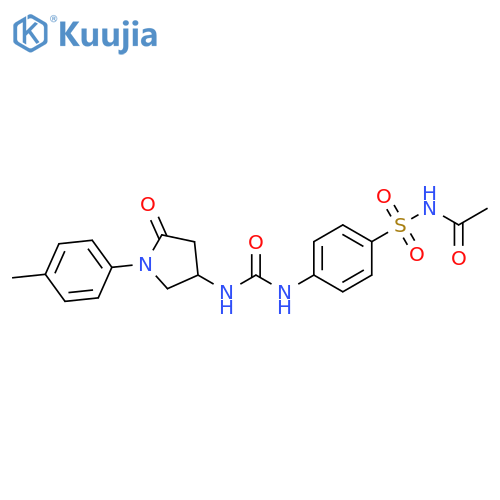N-4-({1-(4-methylphenyl)-5-oxopyrrolidin-3-ylcarbamoyl}amino)benzenesulfonylacetamide structure