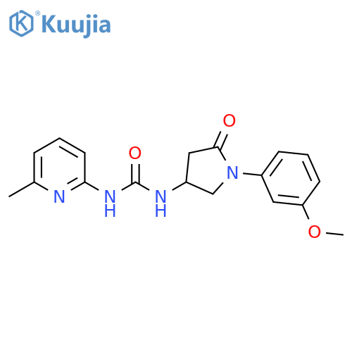 3-1-(3-methoxyphenyl)-5-oxopyrrolidin-3-yl-1-(6-methylpyridin-2-yl)urea structure