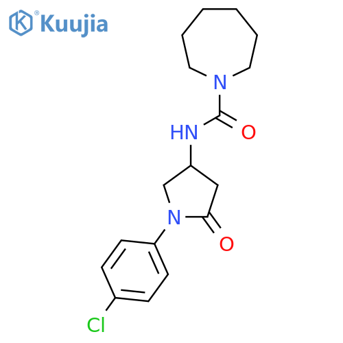 N-1-(4-chlorophenyl)-5-oxopyrrolidin-3-ylazepane-1-carboxamide structure