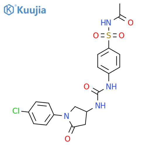 N-4-({1-(4-chlorophenyl)-5-oxopyrrolidin-3-ylcarbamoyl}amino)benzenesulfonylacetamide structure