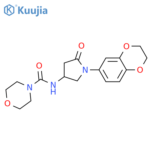 N-1-(2,3-dihydro-1,4-benzodioxin-6-yl)-5-oxopyrrolidin-3-ylmorpholine-4-carboxamide structure