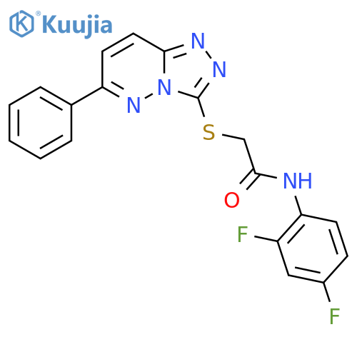 N-(2,4-difluorophenyl)-2-({6-phenyl-1,2,4triazolo4,3-bpyridazin-3-yl}sulfanyl)acetamide structure