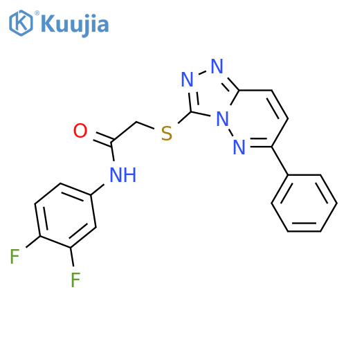 N-(3,4-difluorophenyl)-2-({6-phenyl-1,2,4triazolo4,3-bpyridazin-3-yl}sulfanyl)acetamide structure