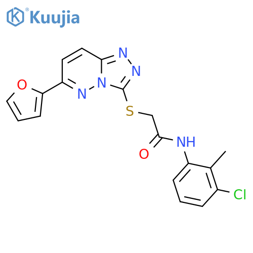N-(3-chloro-2-methylphenyl)-2-{6-(furan-2-yl)-1,2,4triazolo4,3-bpyridazin-3-ylsulfanyl}acetamide structure