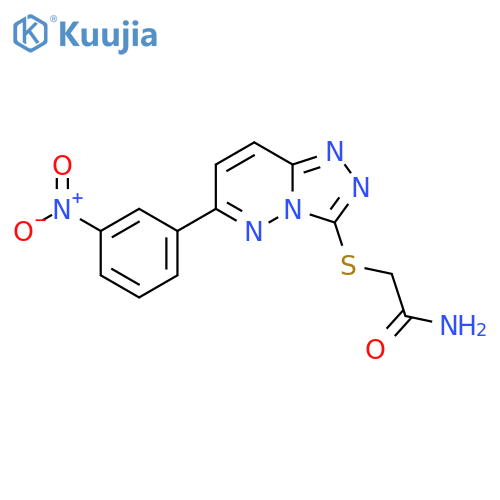 2-{6-(3-nitrophenyl)-1,2,4triazolo4,3-bpyridazin-3-ylsulfanyl}acetamide structure