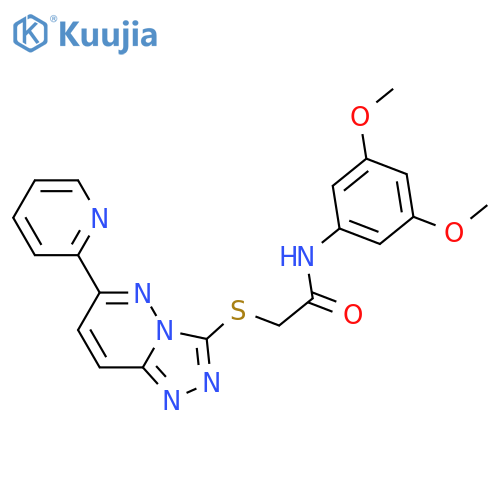 N-(3,5-dimethoxyphenyl)-2-{6-(pyridin-2-yl)-1,2,4triazolo4,3-bpyridazin-3-ylsulfanyl}acetamide structure