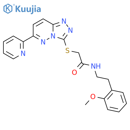 N-2-(2-methoxyphenyl)ethyl-2-{6-(pyridin-2-yl)-1,2,4triazolo4,3-bpyridazin-3-ylsulfanyl}acetamide structure