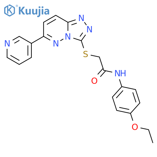 N-(4-ethoxyphenyl)-2-{6-(pyridin-3-yl)-1,2,4triazolo4,3-bpyridazin-3-ylsulfanyl}acetamide structure