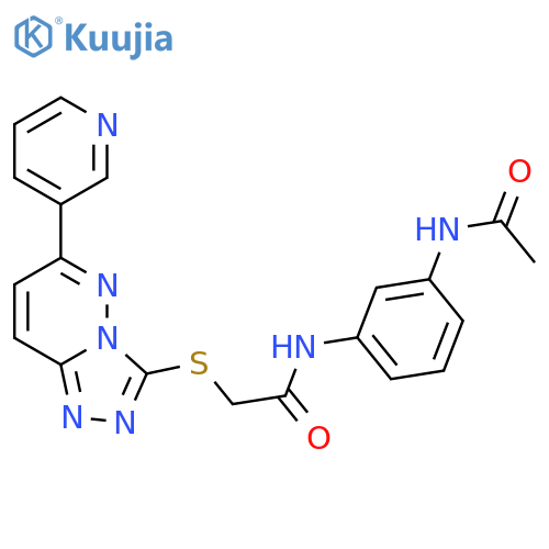 N-(3-acetamidophenyl)-2-{6-(pyridin-3-yl)-1,2,4triazolo4,3-bpyridazin-3-ylsulfanyl}acetamide structure