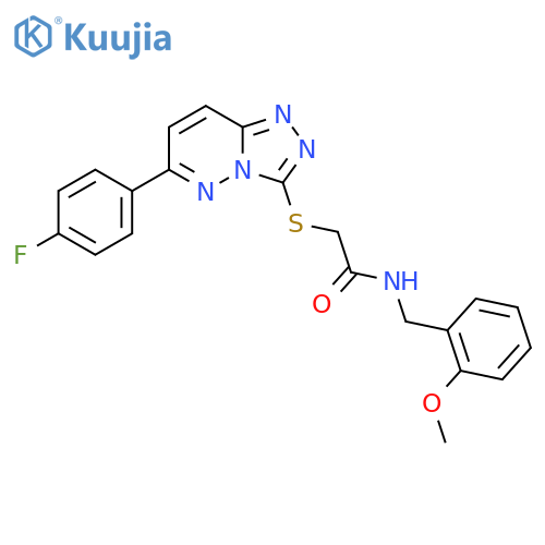 2-{6-(4-fluorophenyl)-1,2,4triazolo4,3-bpyridazin-3-ylsulfanyl}-N-(2-methoxyphenyl)methylacetamide structure