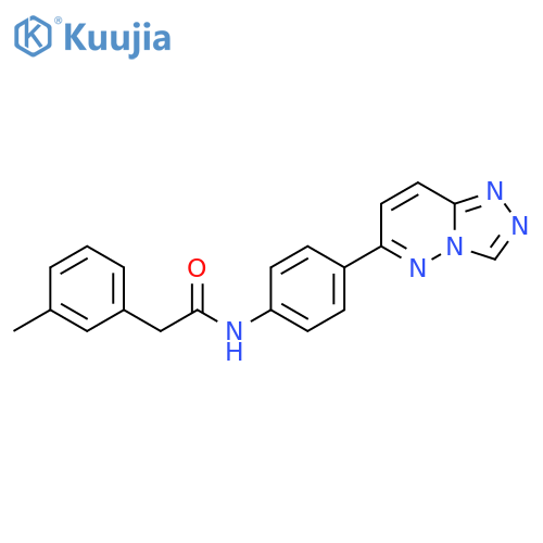 2-(3-methylphenyl)-N-(4-{1,2,4triazolo4,3-bpyridazin-6-yl}phenyl)acetamide structure