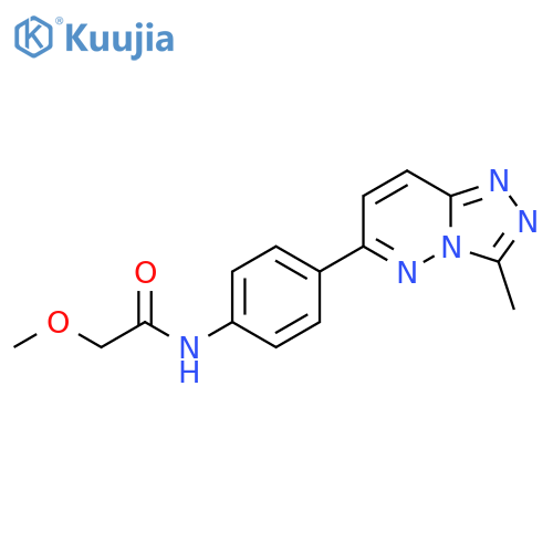 2-methoxy-N-(4-{3-methyl-1,2,4triazolo4,3-bpyridazin-6-yl}phenyl)acetamide structure