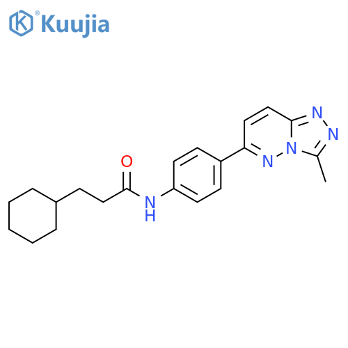 3-cyclohexyl-N-(4-{3-methyl-1,2,4triazolo4,3-bpyridazin-6-yl}phenyl)propanamide structure