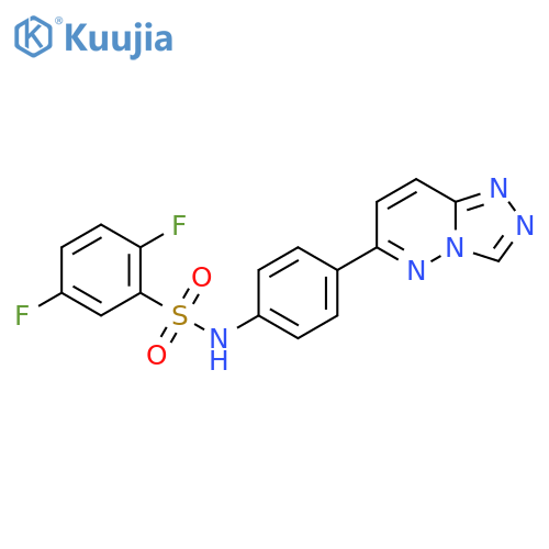 2,5-difluoro-N-(4-{1,2,4triazolo4,3-bpyridazin-6-yl}phenyl)benzene-1-sulfonamide structure