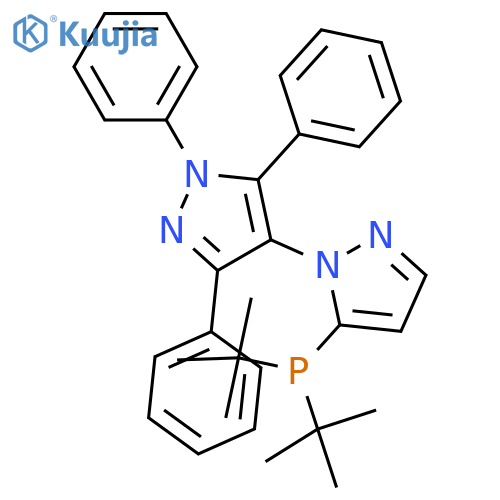 ditert-butyl-[2-(1,3,5-triphenylpyrazol-4-yl)pyrazol-3-yl]phosphane structure