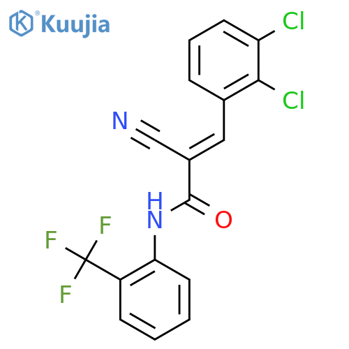 2-cyano-3-(2,3-dichlorophenyl)-N-[2-(trifluoromethyl)phenyl]prop-2-enamide structure