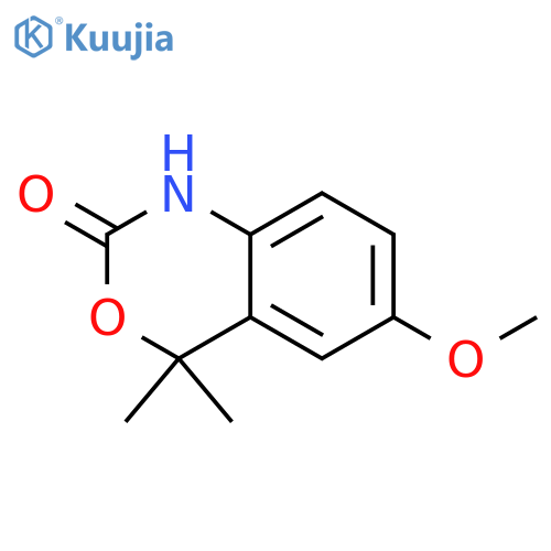 2H-3,1-Benzoxazin-2-one,1,4-dihydro-6-methoxy-4,4-dimethyl- structure