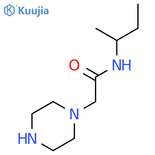 N-(butan-2-yl)-2-(piperazin-1-yl)acetamide structure