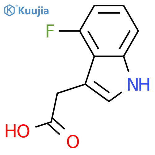 2-(4-Fluoro-1H-indol-3-yl)acetic acid structure