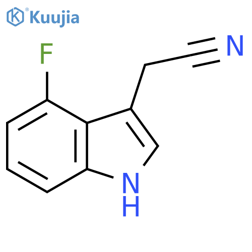 2-(4-fluoro-1H-indol-3-yl)acetonitrile structure
