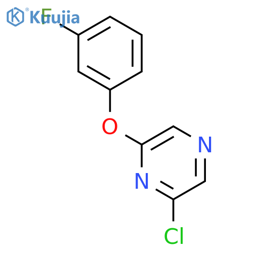 2-CHLORO-6-(3-FLUOROPHENOXY) PYRAZINE structure