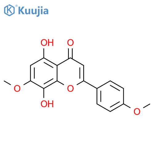 4H-1-Benzopyran-4-one, 5,8-dihydroxy-7-methoxy-2-(4-methoxyphenyl)- structure