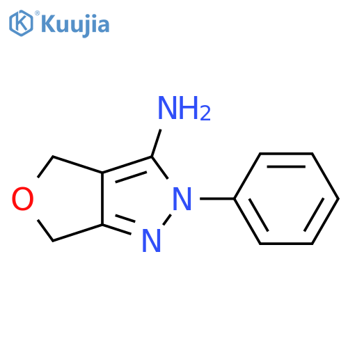 2-phenyl-2H,4H,6H-furo3,4-cpyrazol-3-amine structure