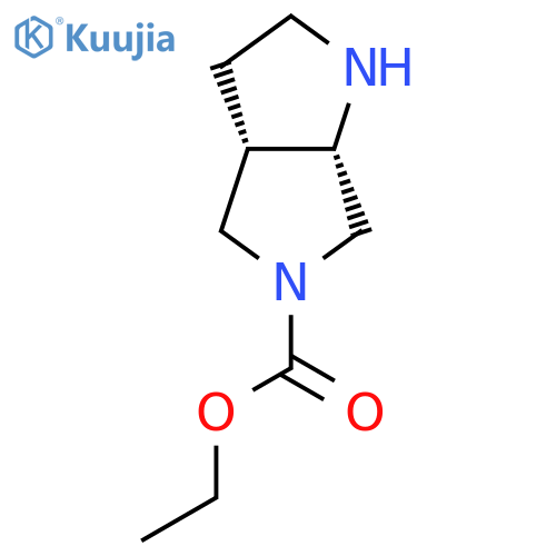Pyrrolo[3,4-b]pyrrole-5(1H)-carboxylicacid, hexahydro-, ethyl ester, (3aR,6aR)-rel- structure